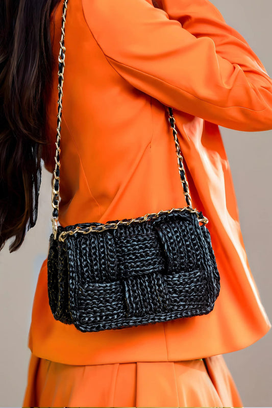 Onyx Black Crossbody Bag