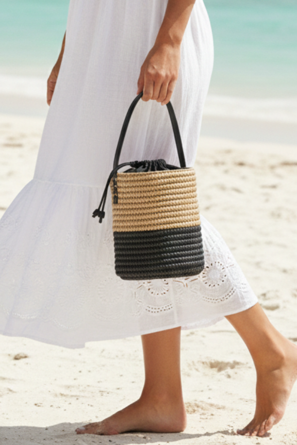 Raffia Bucket Bag