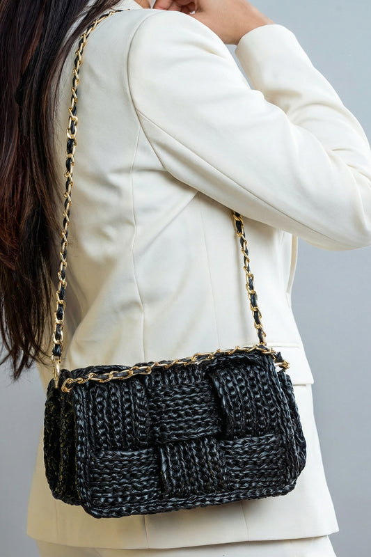 Onyx Black Crossbody Bag