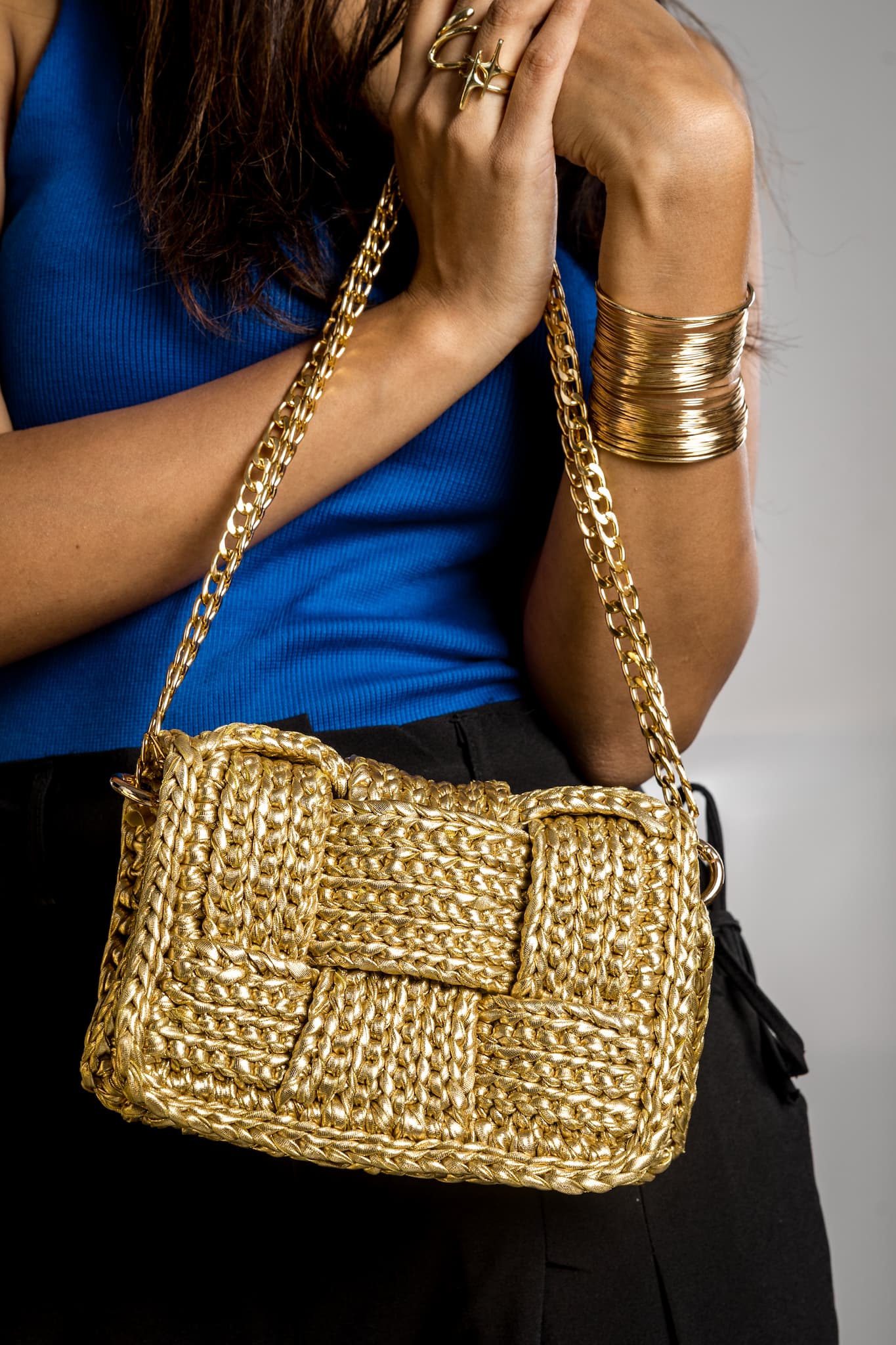 Gold Crossbody Bag