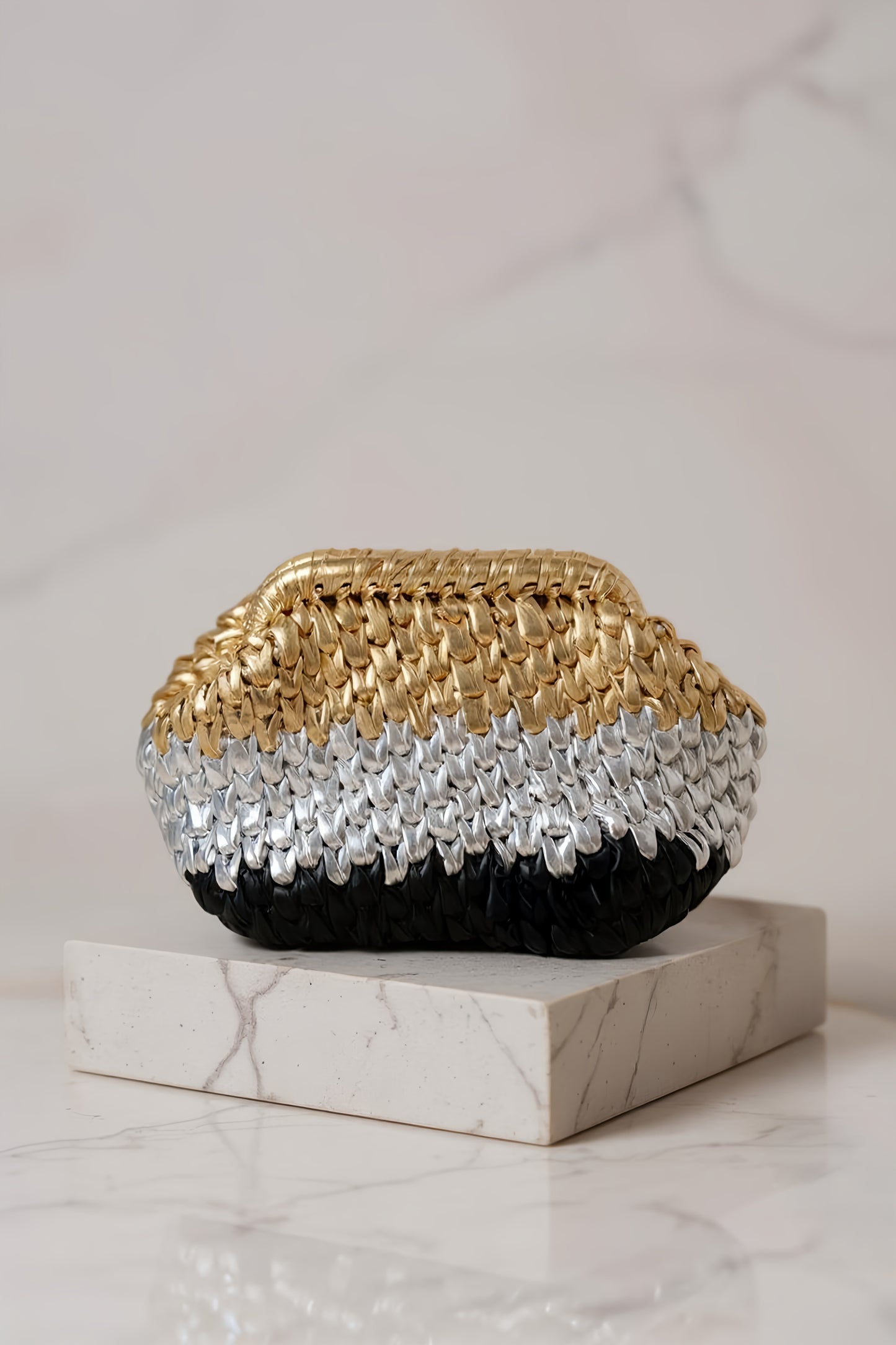 Ombre Metallic Clutch Bag