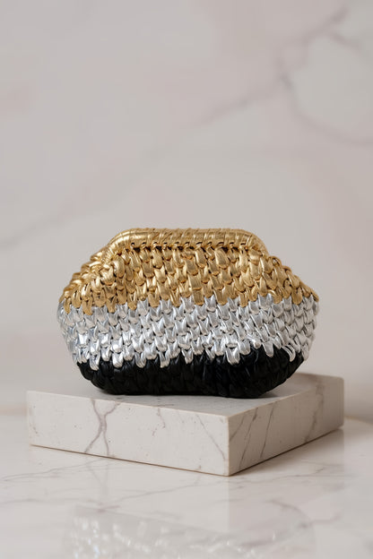 Ombre Metallic Clutch Bag