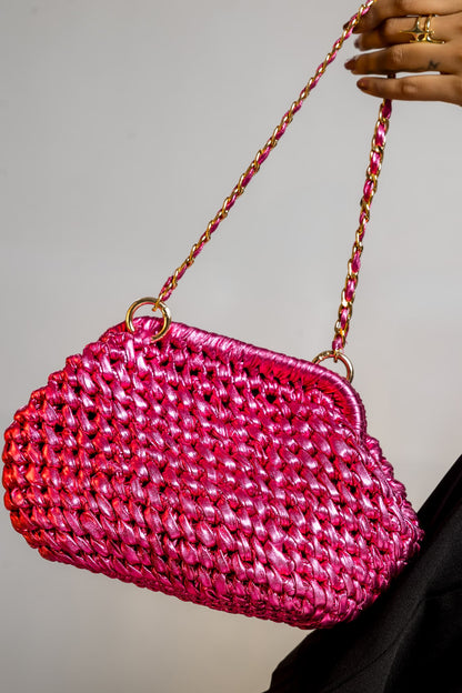 Fuchsia Pink Clutch Bag