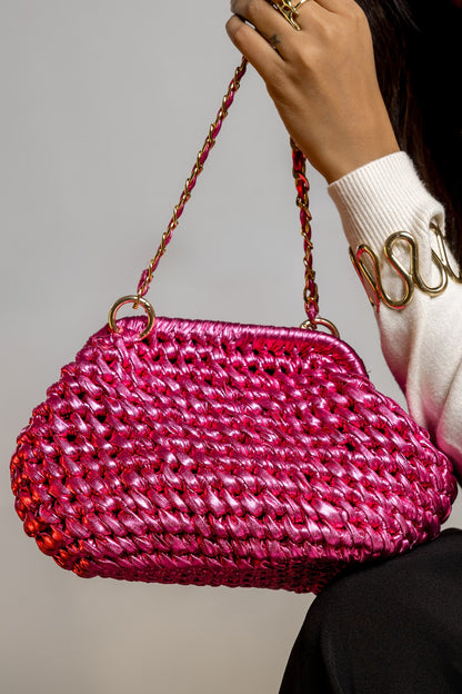 Fuchsia Pink Clutch Bag