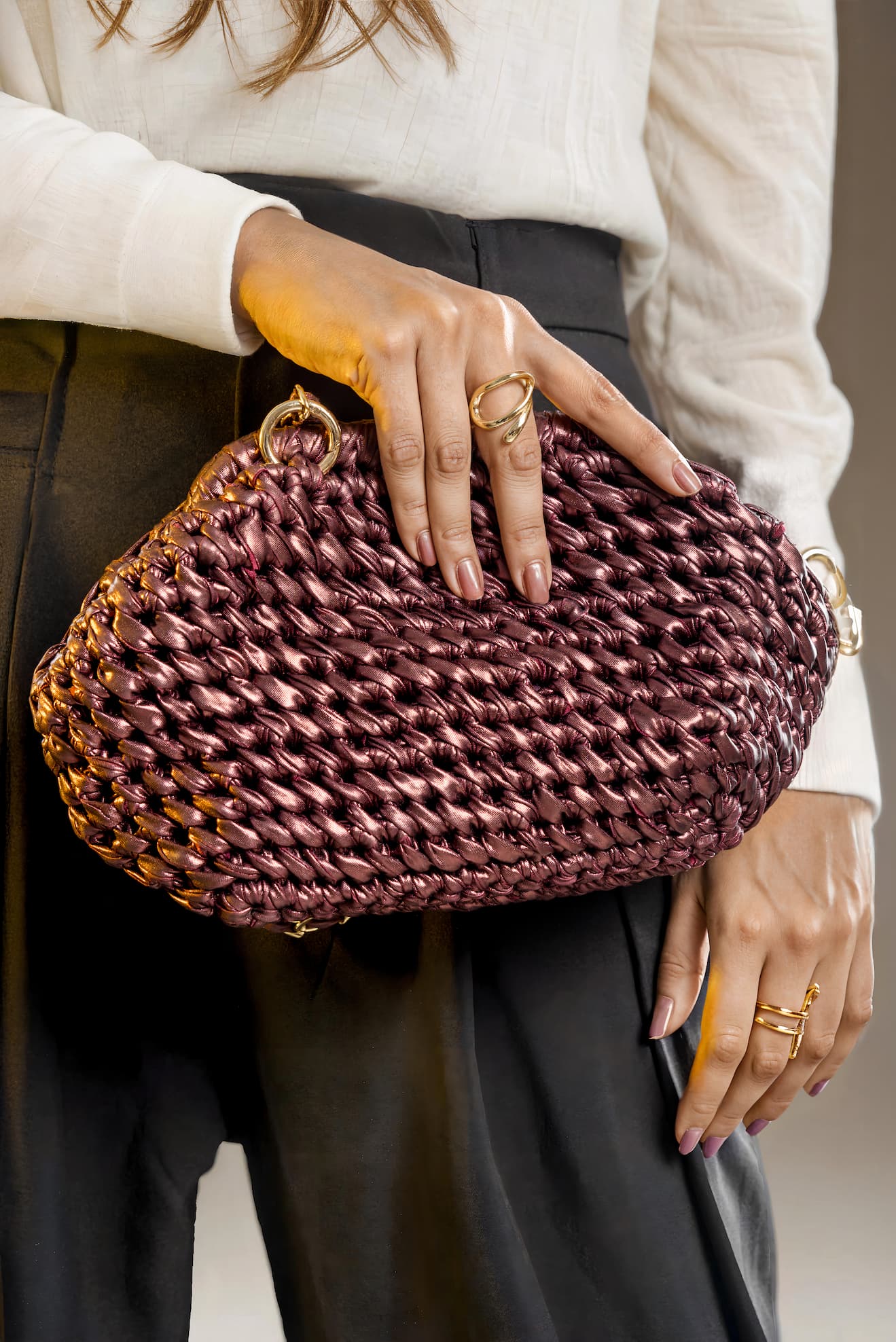 Merlot Red Clutch Bag