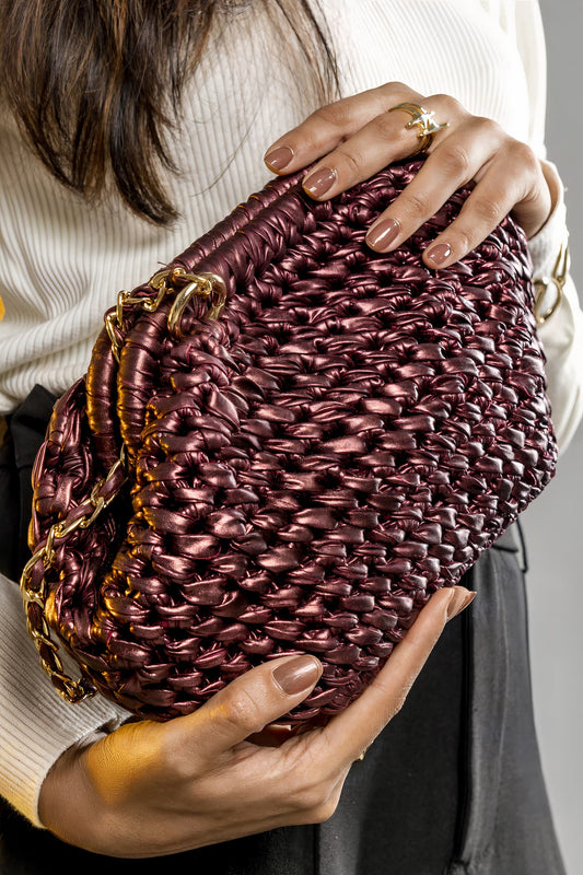 Merlot Red Clutch Bag