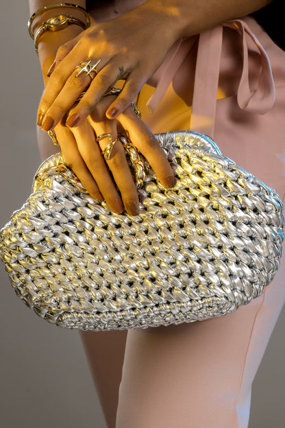 Platinum Clutch Bag