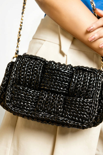 Onyx Black Crossbody Bag