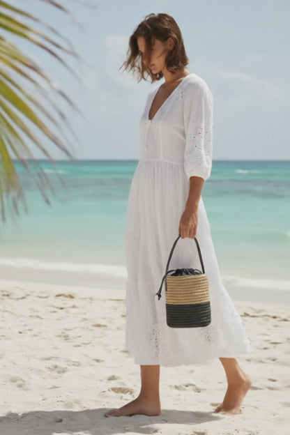 Raffia Bucket Bag